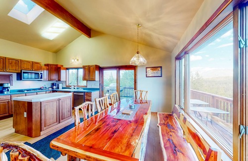 Grand Lake House | Gorgeous home with a stunning lake & mountain view, deck & gas fireplace