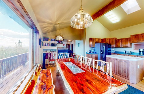 Grand Lake House | Gorgeous home with a stunning lake & mountain view, deck & gas fireplace