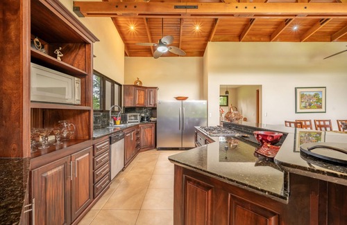 La Fortuna House | Gorgeous home with private artificial lake, fast WiFi, volcano view, & AC