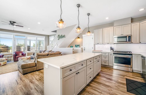 Nelscott House | Gorgeous Ocean View Home w/Private Hot Tub, Fast WiFi, Gas Fireplaces, and W/D