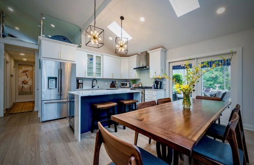Union Pier House | Gorgeous Pool & Hot Tub on Quiet Wooded Lot
