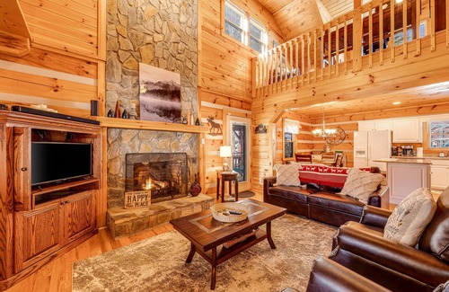 Boone House | Gorgeous two-level mountain home w/free WiFi, deck, central AC, firepit, & W/D