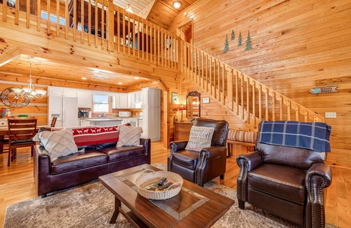 Boone House | Gorgeous two-level mountain home w/free WiFi, deck, central AC, firepit, & W/D
