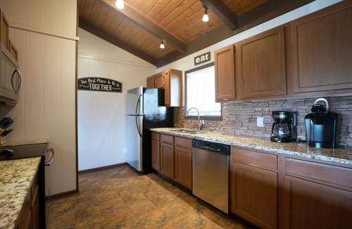 Chalet Village Cabin | Gorgeous Views and Spacious Decks! Two Wood Burning Fireplaces