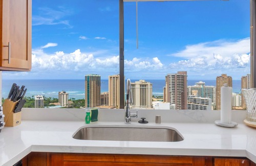 Waikiki Condo | Gorgeous views from every room, this 42 nd floor, 2-bedroom condo is very cozy.