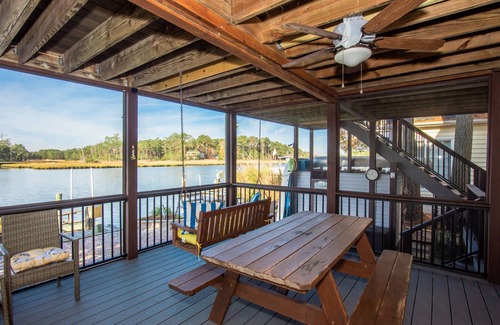 Ocean Pines House | Gorgeous wired waterfront home with magnificent sunset views. Kayaks included.