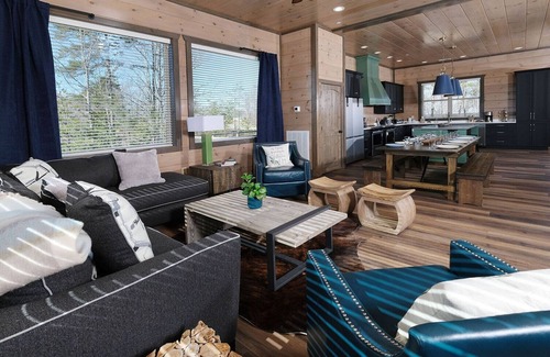 Sevierville Cabin | Grace Place - Private Indoor Pool, Hot Tub, Views, Theater, and more!