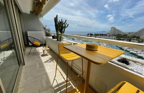 Villeneuve Loubet Beach Apartment | Grand 4 pièces 6 personnes fabuleuse vue mer clim garage