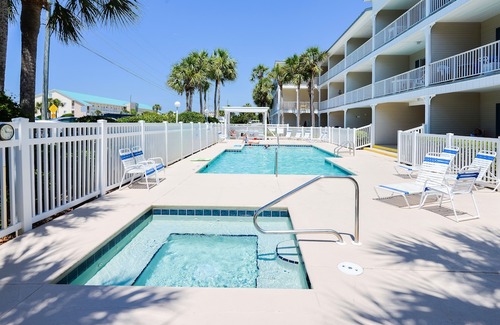 Crystal Beach Condo | Grand Caribbean East 113| Ground Floor & Only Steps to the Beach| Free Fun!