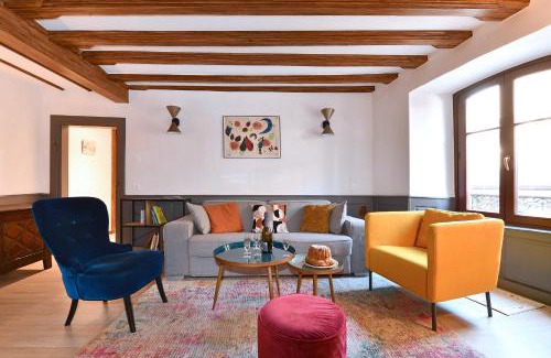 Gueberschwihr House | Grand gîte dans maison alsacienne historique