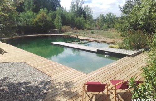 L'Isle-Bouzon House | Grand Gîte Les Cabanes de Fallot pour 19 personnes - piscine naturelle