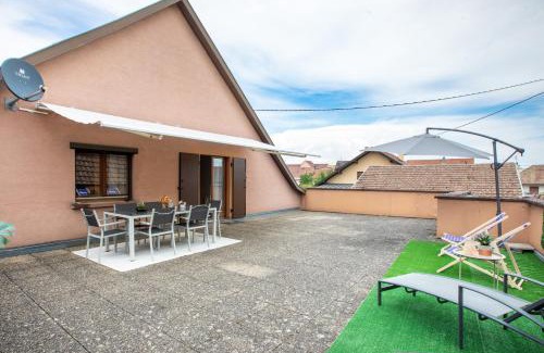 Pfaffenheim Apartment | Grande terrasse, route des vins, domaine viticole 'riesling'