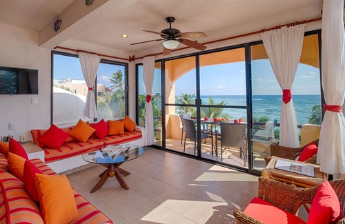 Akumal Condo | Great Value on the Beach! Cheerful and comfy third level condo with big views