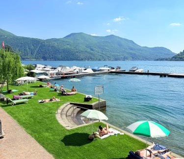 Morcote Apartment | Gritti Palace Morcote - Stunning waterfront two-room flat offering breathtaking lake views - Papavero