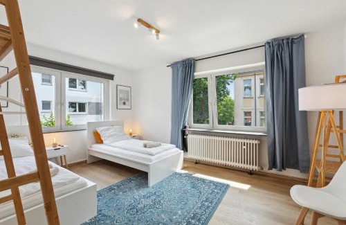 Sudostviertel Apartment | Große 80qm 3 Zimmer Wohnung, nahe Messe & Klinikum, 2x 55" Smart TV, Netflix, Keyless