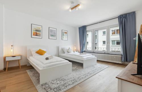Sudostviertel Apartment | Große 80qm 3 Zimmer Wohnung, nahe Messe & Klinikum, 2x 55" Smart TV, Netflix, Keyless