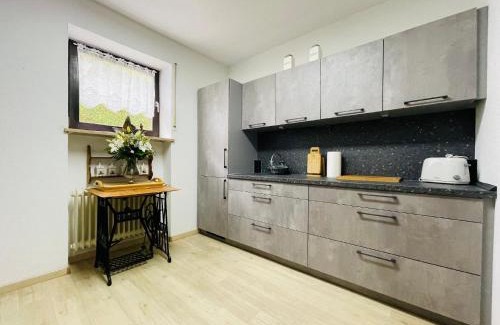 Marktredwitz Apartment | Großzügige Ferienwohnung für 5 Personen mit überdachter Terrasse und wundervollem Garten mit Koi-Teich in Waldnähe