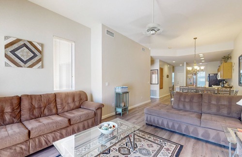 East Mesa Condo | Ground-floor condo with pool, hot tub, gas grill, & wifi