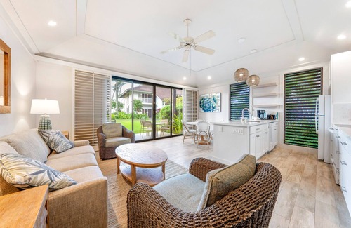 Poipu Condo | Ground floor end unit on great lawn, remodeled in Fall 2023