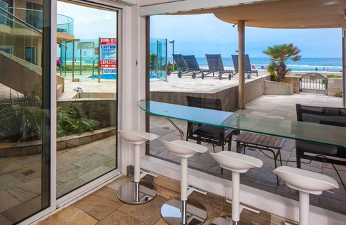Central Mission Beach Condo | Ground Floor, Ocean Front Beach Condo With Hot Tub