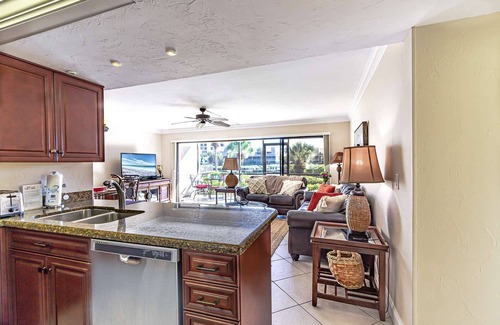 Siesta Key Condo | Ground-Level Condo | Beach Access, Pool & Canal Views | Walk to Everything