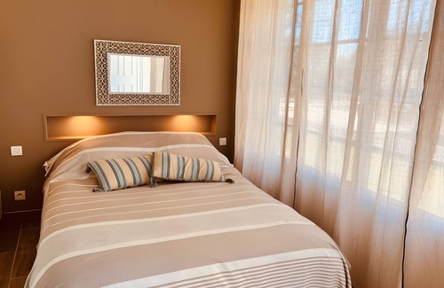 Nans-les-Pins Bed & Breakfast | Guest Room 'Bleuets' with Mountain View, Wi-Fi and Air Conditioning