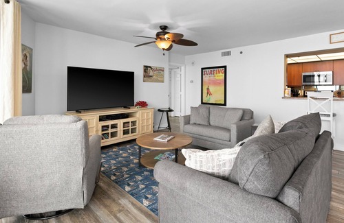 Long Beach Condo | Gulf Front Condo With Water Views from all 3 rooms and 2 sets of beach chairs!