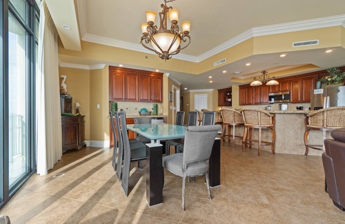 Orange Beach Condo | Gulf-front corner condo with stunning view, balcony, pools, hot tubs, & gym