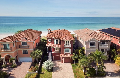 Sunset Beach House | Gulf-front estate with heated pool & balcony views - direct beach access