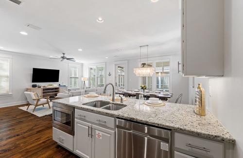 WaterSound West Beach House | Gulf Side 30A WaterSound Rental w/Beach Boardwalk & Pool Steps Away + Bikes!