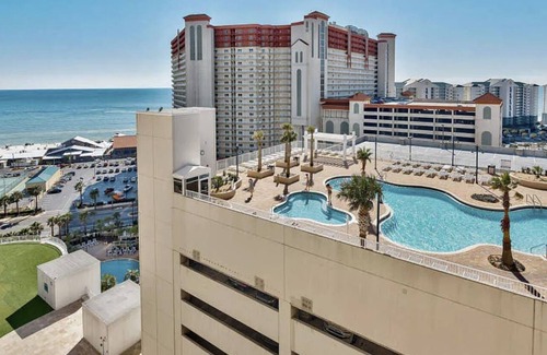 Long Beach Condo | 🦩Gulf Views! Top Shelf at Laketown Wharf #2108🦩