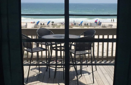 Gulf Shores Condo | GULF VILLAGE CONDO LOCATED ON THE BEACH, DIRECT VIEW OF THE GULF, Sleeps 4.