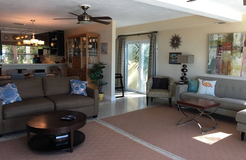 Marathon House | Gulffront Waterfront open water views heated private pool,hot tub, kayaks, bikes
