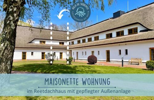 Alt Reddevitz Apartment | Höfthus 9 Holla die Boddenfee Meerblick Terrasse mit Hund die Natur genießen