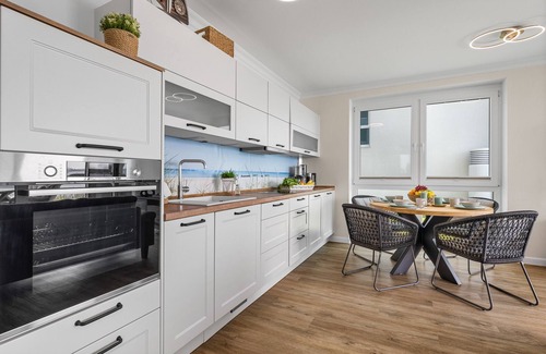 Kappeln Apartment | "Hafenspitze": First floor apartment with Baltic Sea view, terrace & wellness area