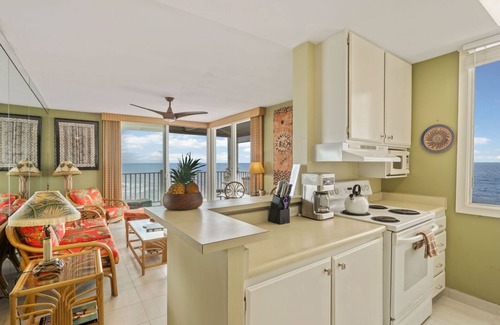 Historic Kailua Village Condo | Hale Kona Kai 212 - Absolute Oceanfront condo with large wraparound lanai