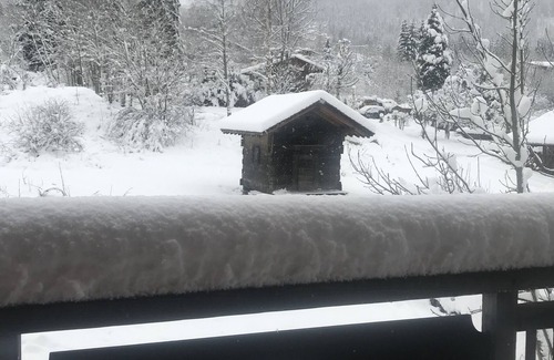 Les Bossons Ski Chalet | Half-chalet facing the Bossons and Taconnaz glaciers