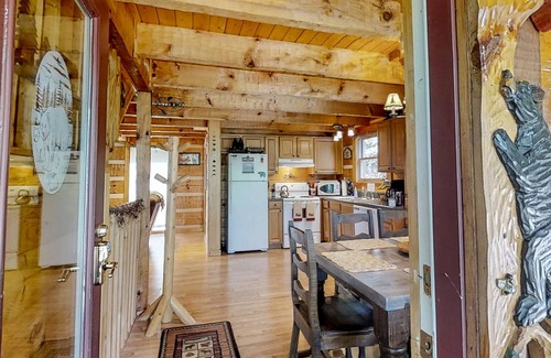Chalet Village Cabin | Hand-Hewn Log Cabin near Downtown, Sleeps 6
