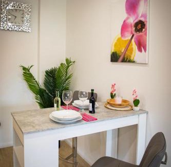 Wolfsburg Apartment | HANNIBAL - Design Apartment Orchidee 5, VW Nähe, Parkplatz, Küche, HighSpeed-WLAN, Fitness, Solarium