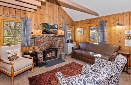 Big Bear Lake House | Happy Lake Cottage by Destination Big Bear : Rare Vintage Lakefront with Serene Lake Views and Rustic Charm!