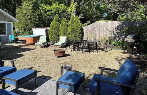 Harbert Cottage | Harbert Cottage ,5 minute drive or bike to the beach! Hot Tub and Pet Friendly