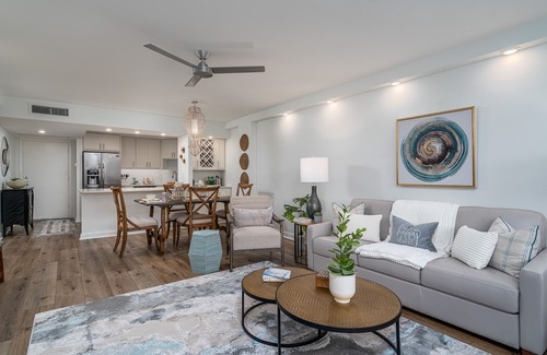 Vanderbilt Beach Condo | HARMONY- Renovated Top Floor Condo, Gulf Views, Only 300 steps to beach!