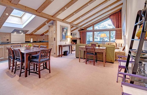 Zermatt City Centre Apartment | Haus Zayetta - Spacious loft apartment sleeps 4.