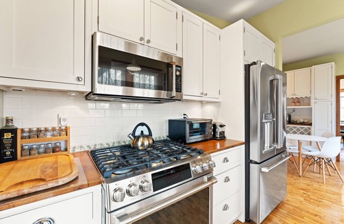 Saugatuck House | Heated pool and steps from downtown Saugatuck! Family-friendly retreat