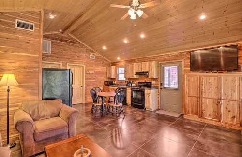 Swinging Bridge Village Cabin | Heber Springs Cabin w/Deck + River Views!