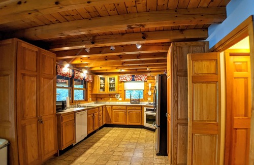Sanbornton House | Hermit Lake Hideaway! Escape to tranquility in the charming log cabin!