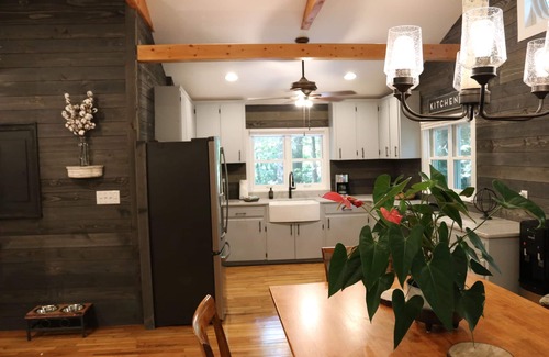 Candler Cabin | Hidden Gem, 30 ft from Creek, Hot Tub, Outdoor Fire Pit, Fireplace, Pet Friendly