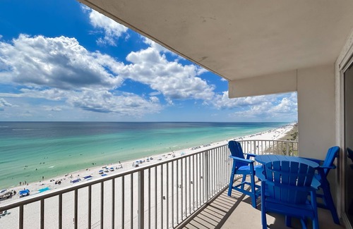 Panama City Beach Condo | High-end Villa Luna at Shores of Panama with pools, hot tubs, & balcony