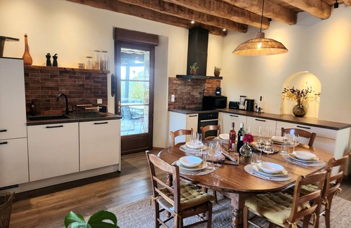 Castelnaud-la-Chapelle Ski Chalet | Hilltop Gîte with Heated Saltwater Pool & Stunning Valley Views”