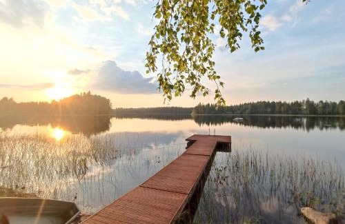 Petajavesi Villa | Hirsihuvila yksityisessä niemessä Petäjävedellä